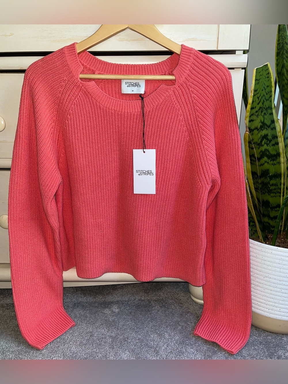 NWT Stitches & Stripes Shaker Ribbed Pullover Sweater M